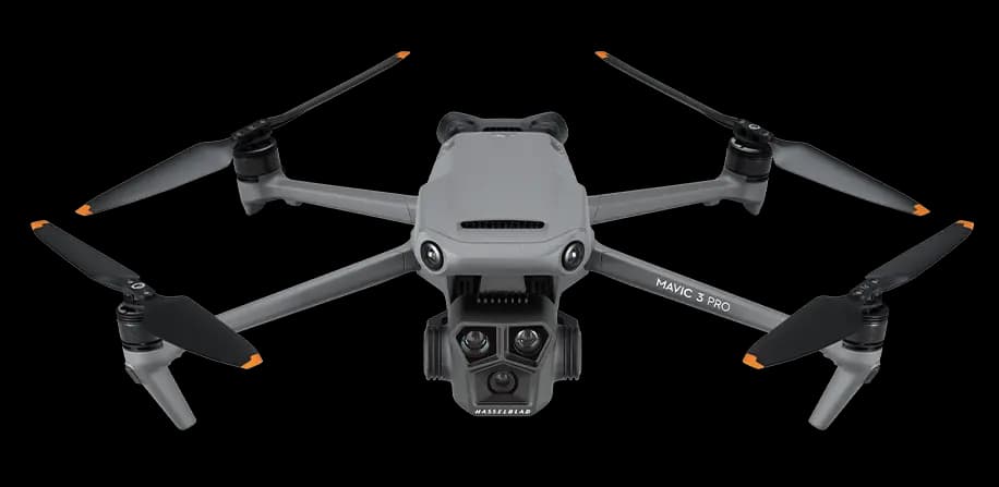 Dron hovering in the air